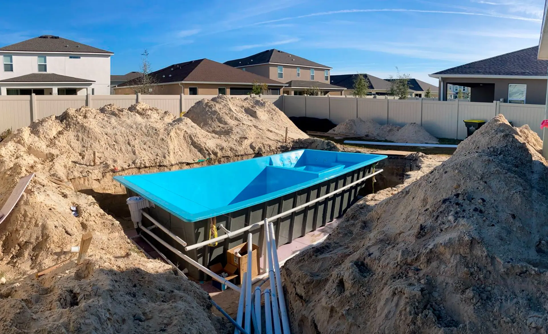Fiberglass pool installation journey
